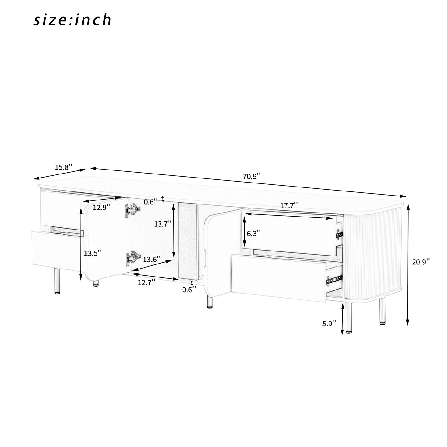 Eda Modern U-Can TV Stand Console