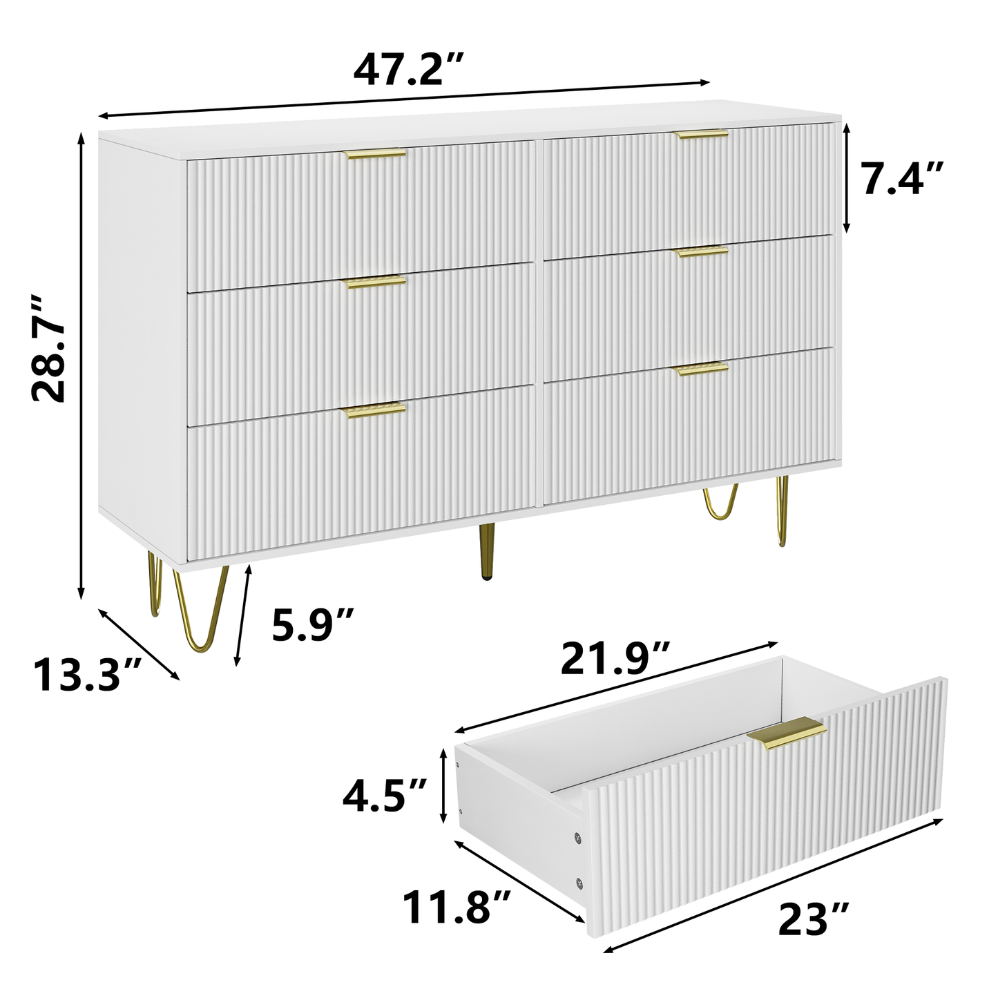 Sonoma Contemporary Velvet Double Dresser