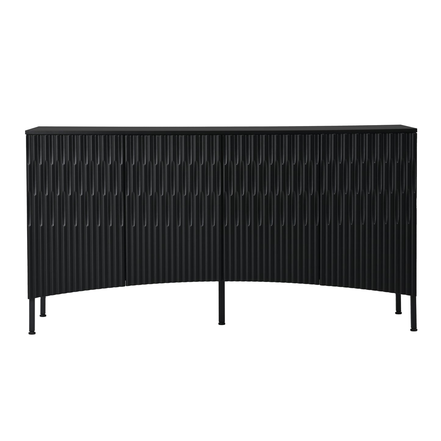 Mission Traditional Elegant Curved Sideboard
