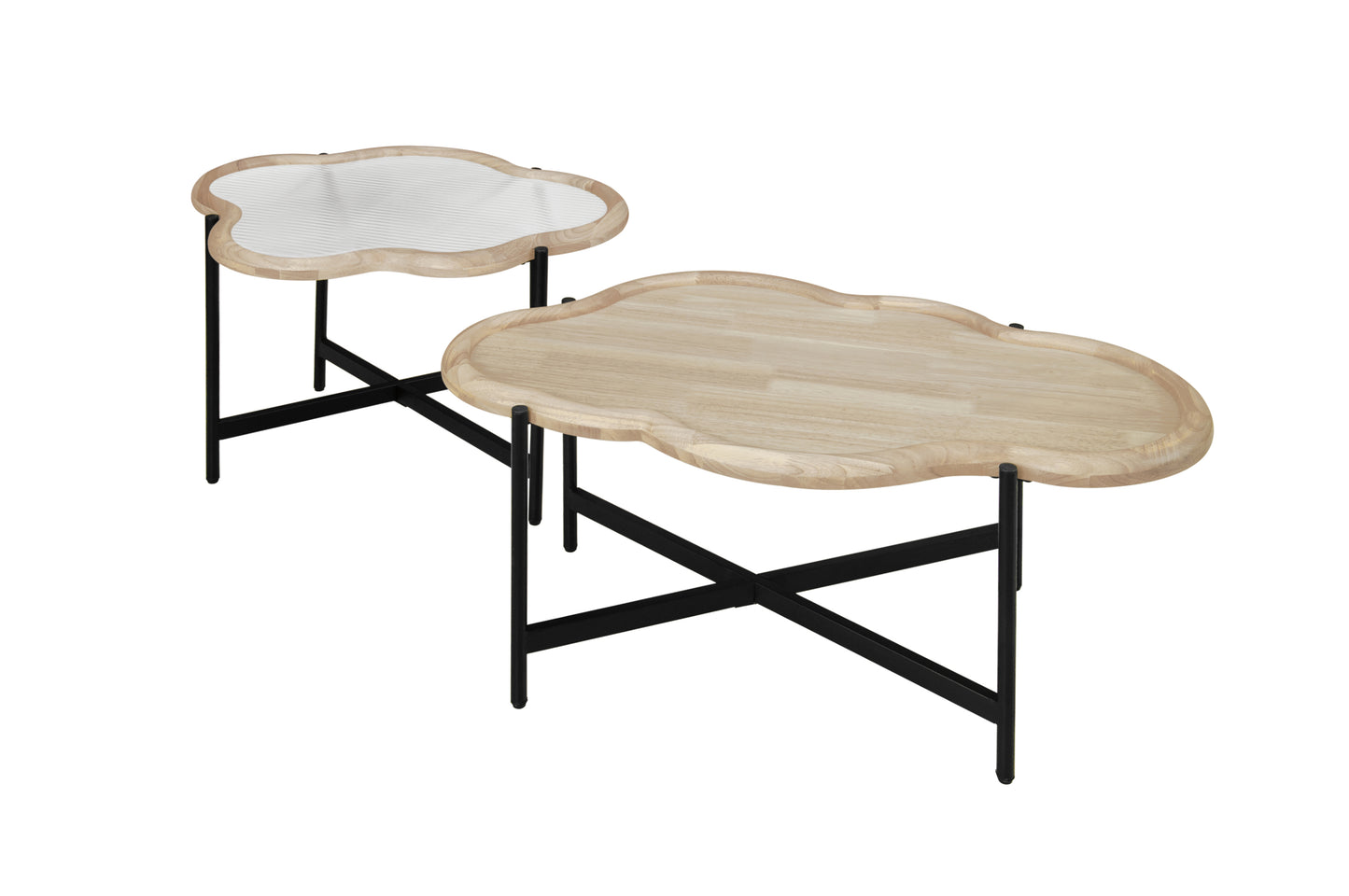 Silverleaf Contemporary Cloud Glass Coffee Table