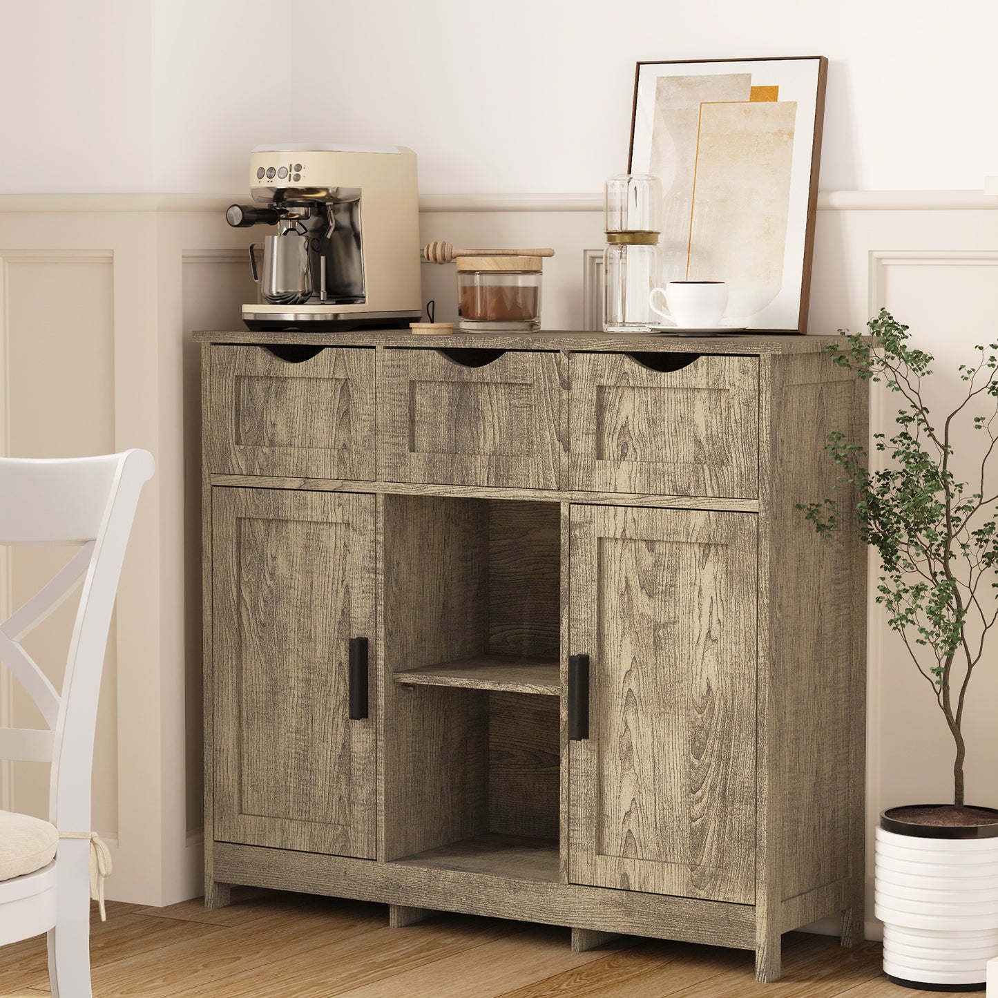 Fremont Craftsman Wooden Floor Storage Cabinet