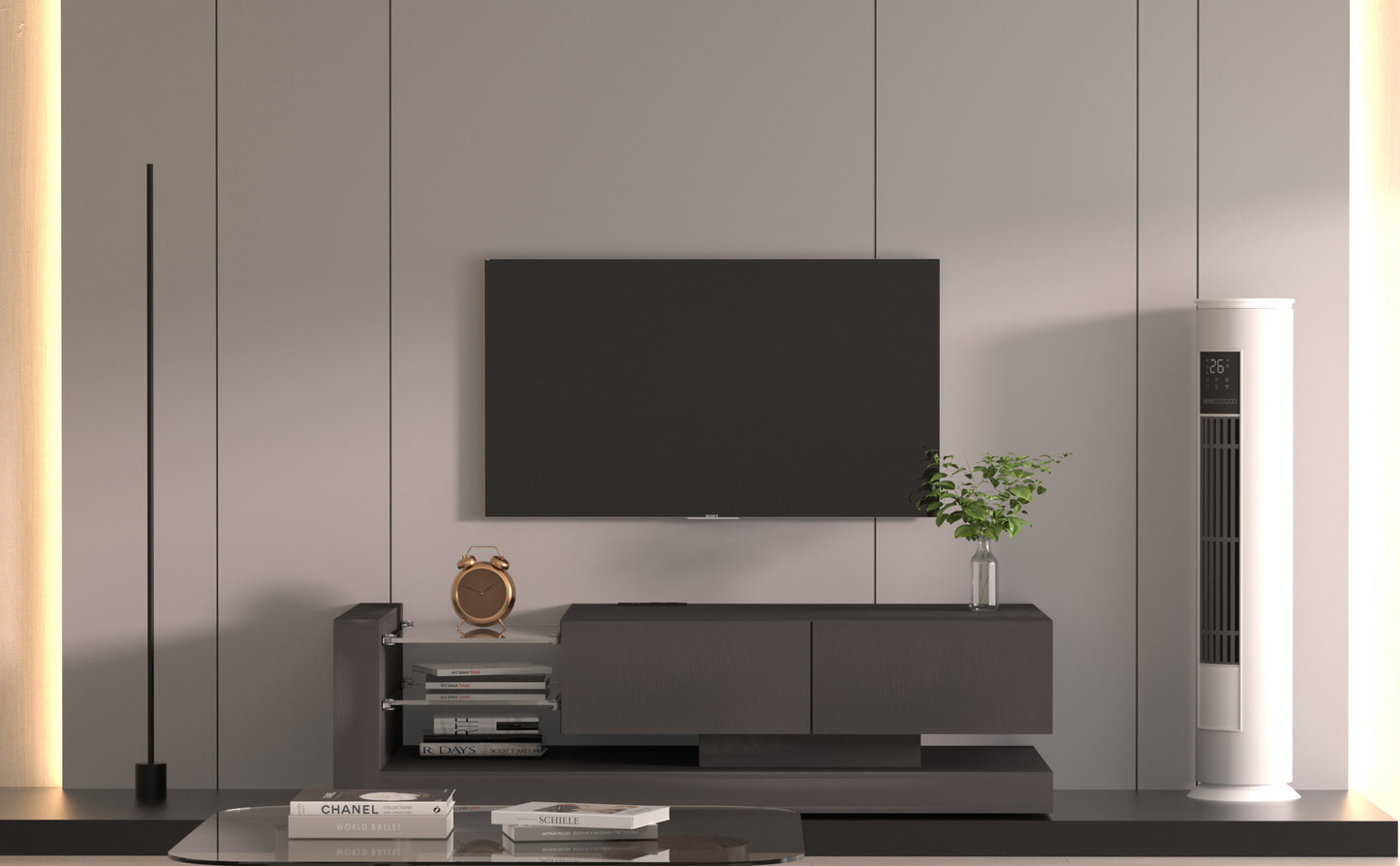 Fremont Modern TV Console with RGB LED Lights