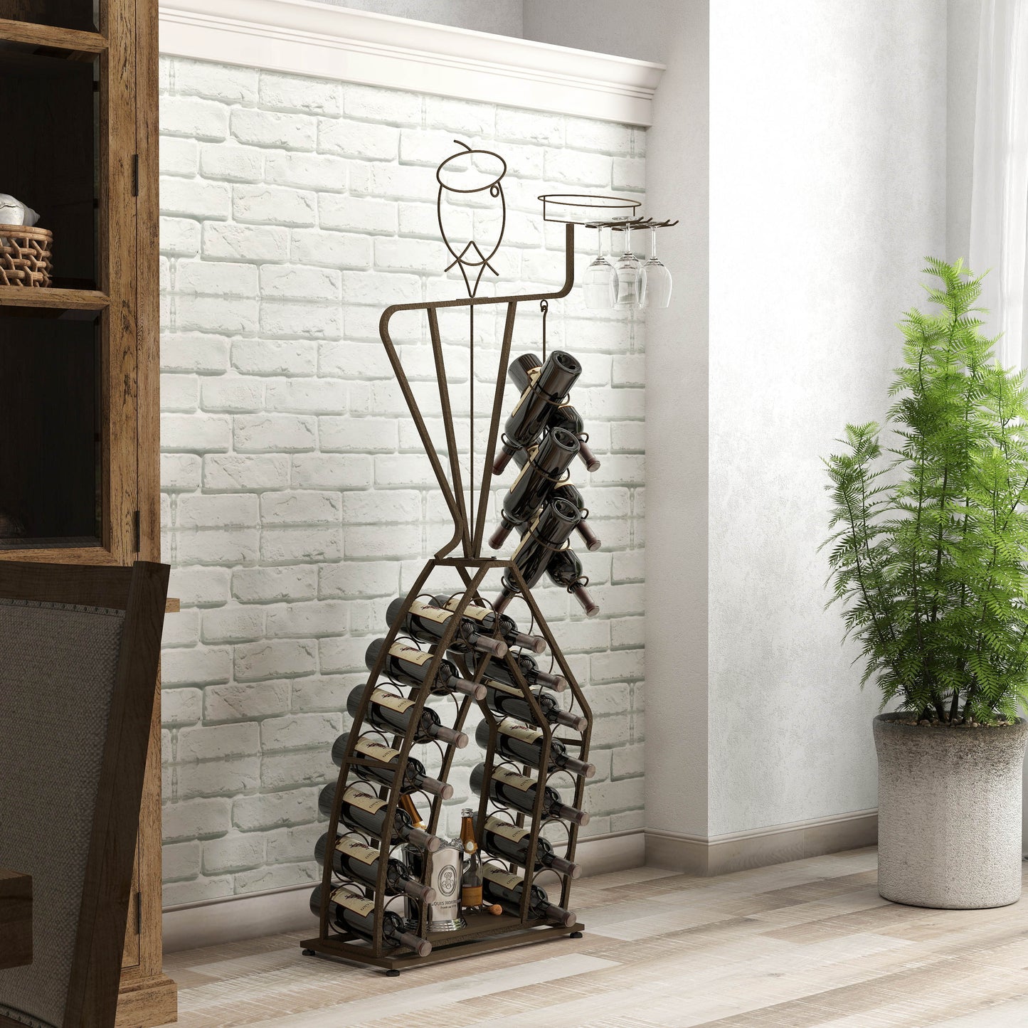Healdsburg Industrial Freestanding Wine Rack Storage