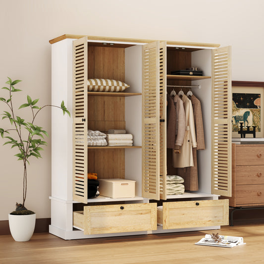 Niles Contemporary Shutter Door Wardrobe
