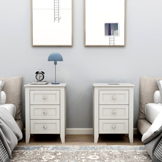 Niles Modern Drawer Nightstand with Charging Station