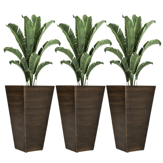 Cleo Contemporary Outsunny Tall Planter Set