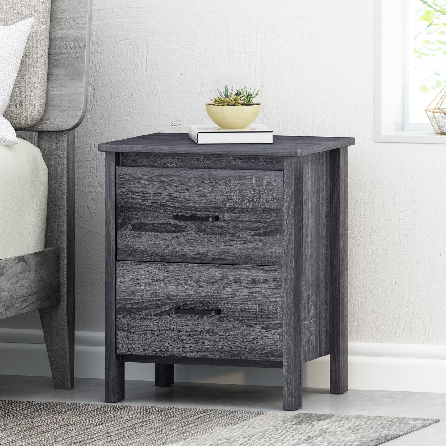 Marites Craftsman Toolless Assembly Nightstand
