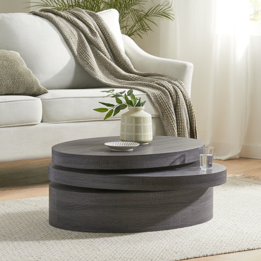 Emery Modern Rotating Matte Table