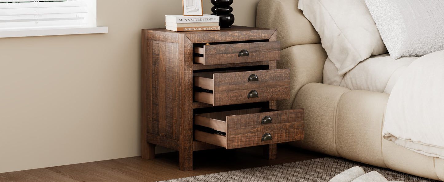 Ghivi Craftsman Rustic Nightstand