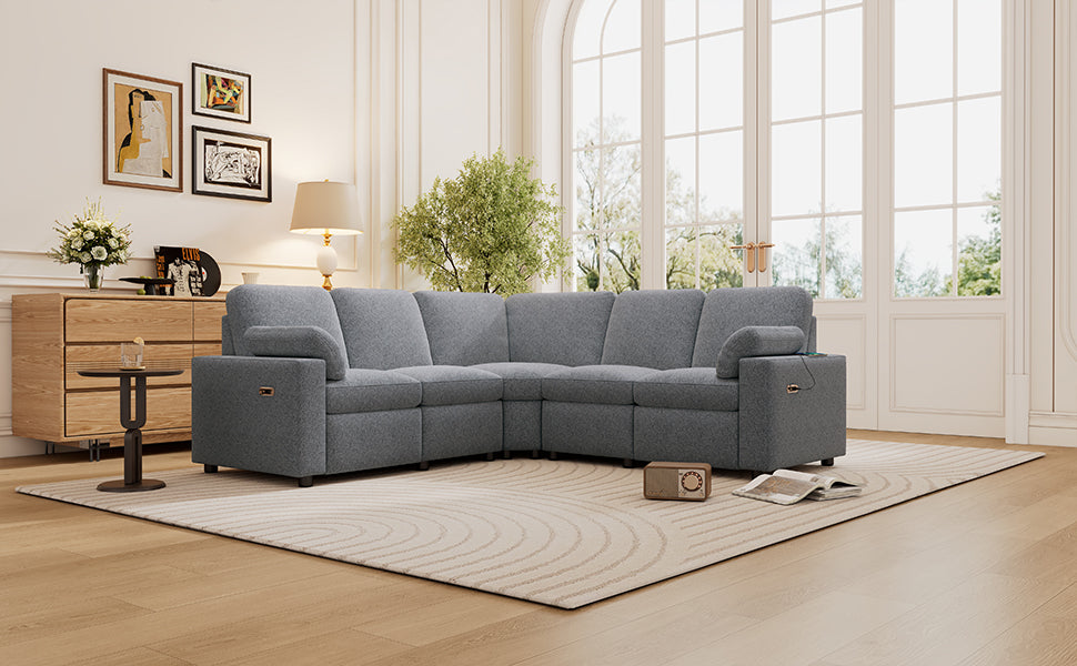 Calista Modern Reclining Theater Sectional