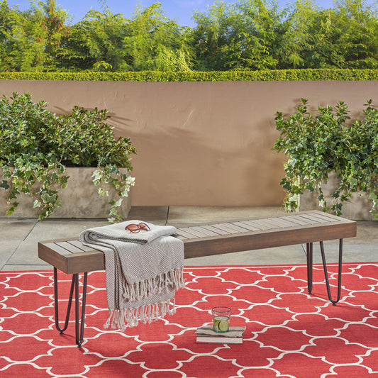 Silverleaf Industrial Wood Seating Bench