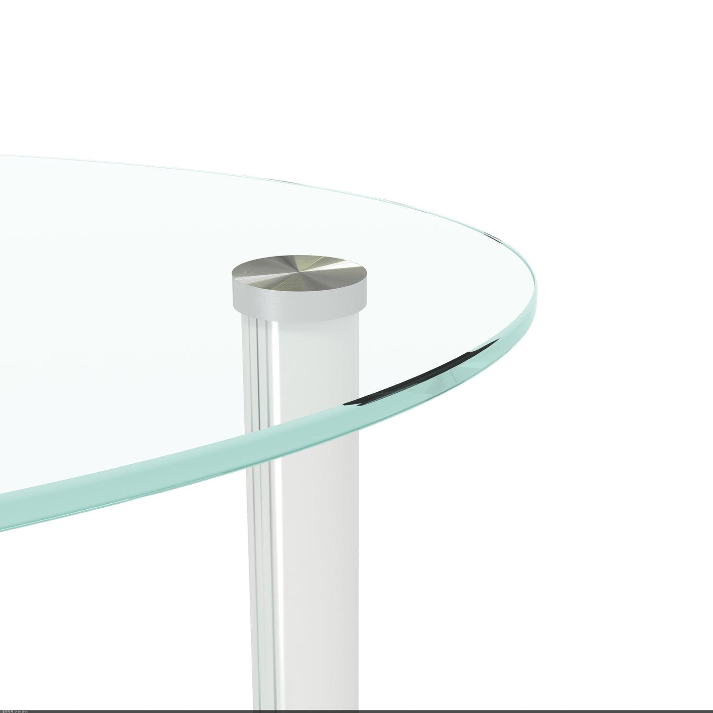 Cleo Modern Elegant Oval Glass Coffee Table
