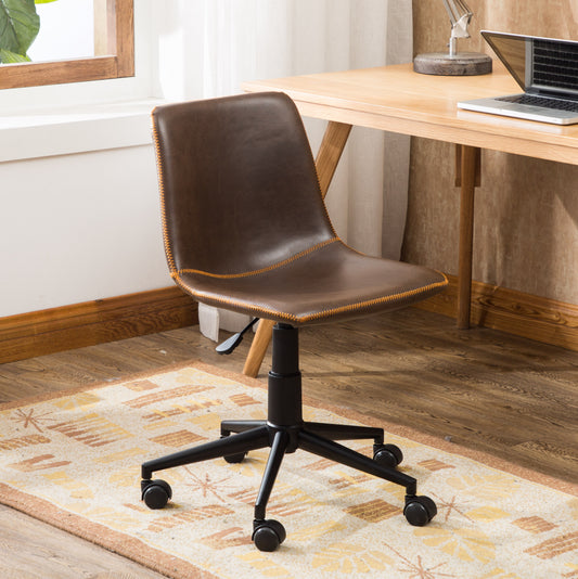 Healdsburg Modern Faux Leather Swivel Office Chair