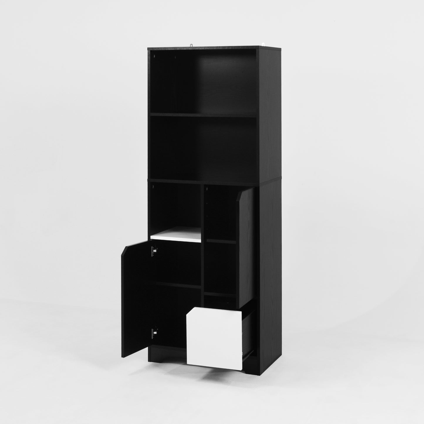 Eda Modern Open Bedroom Storage Cabinet