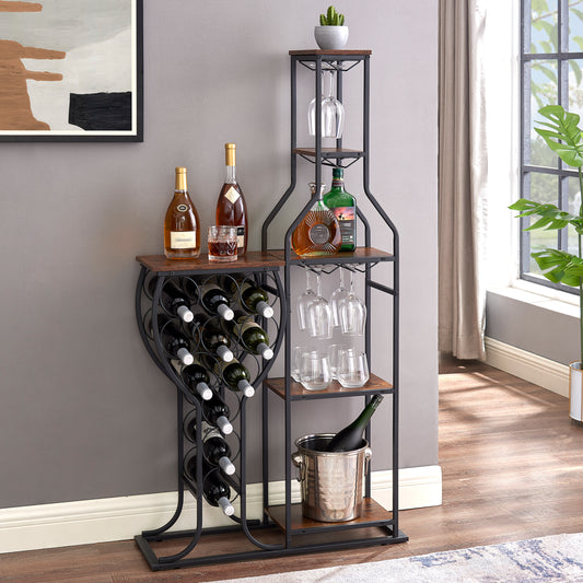 Luz Industrial Standing Wine Rack