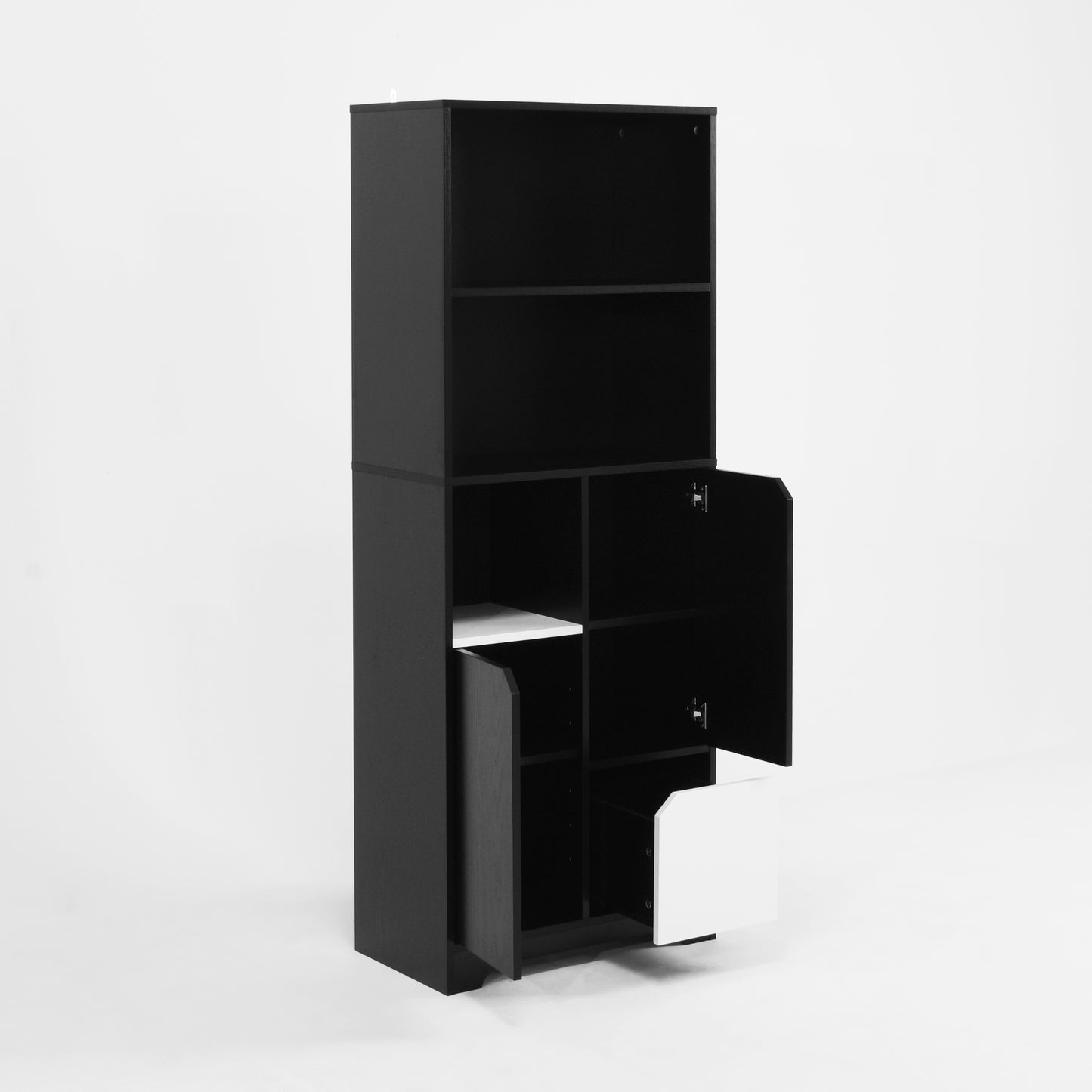 Eda Modern Open Bedroom Storage Cabinet