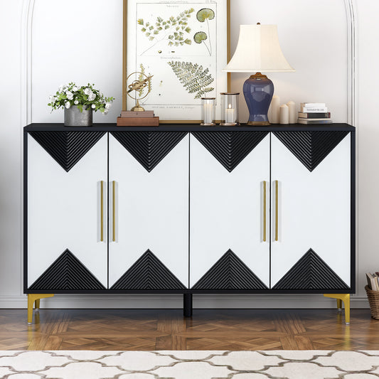 Healdsburg Contemporary U-Style Triangular Pattern Cabinet