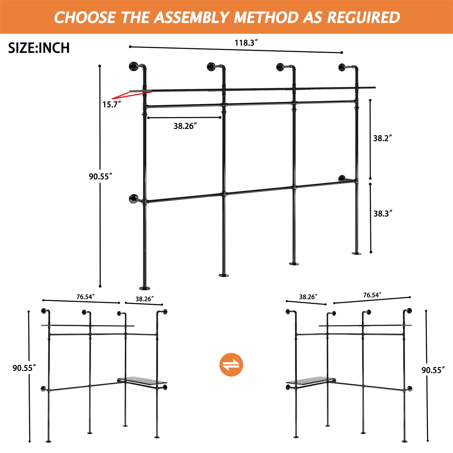 Lula Industrial Garment Rack