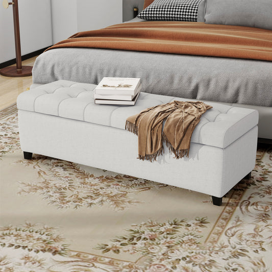 Somerset Modern Storage Ottoman with Hidden Compartment