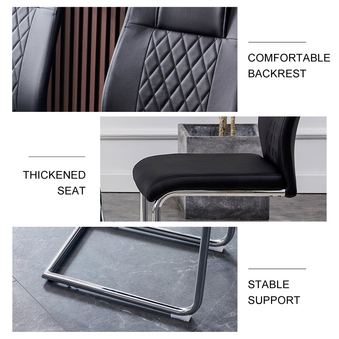 Eda Modern Faux Leather Chairs