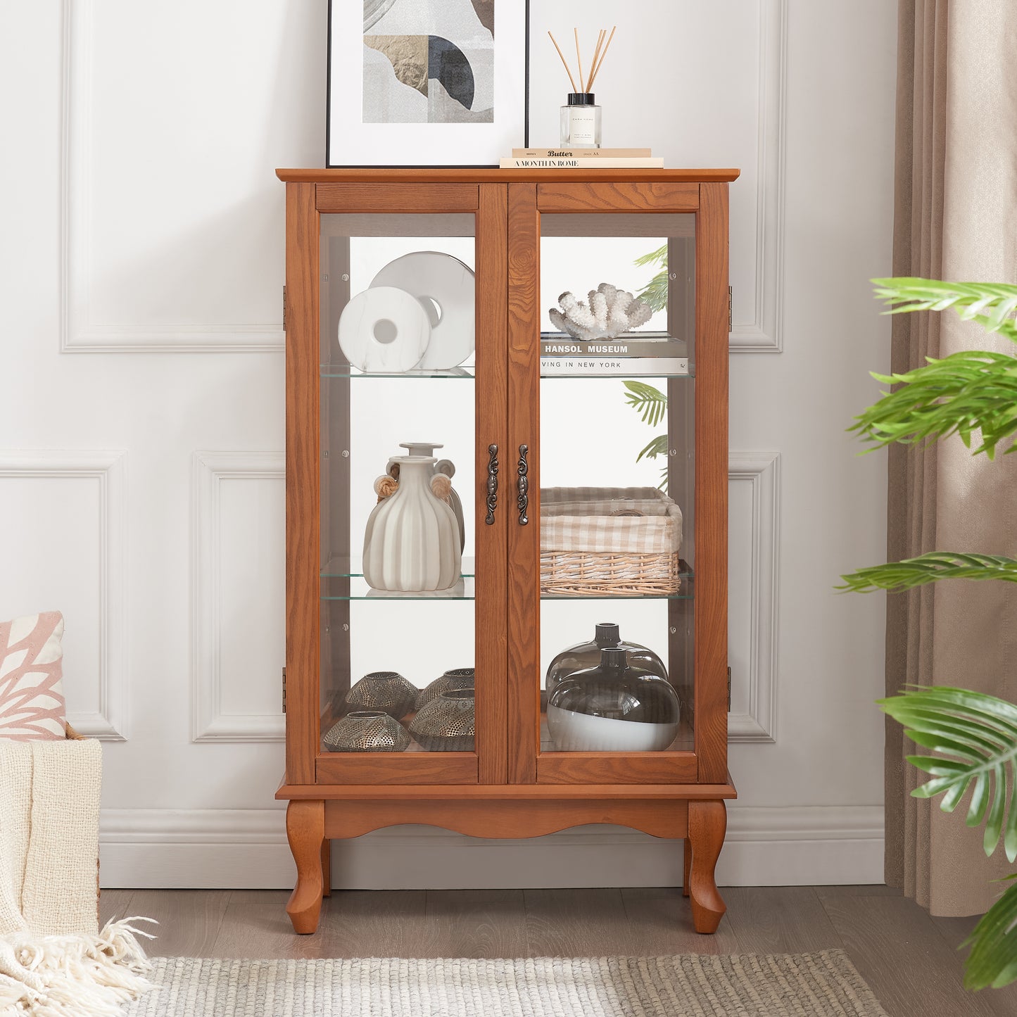Jiron Traditional Mirrored Display Cabinet