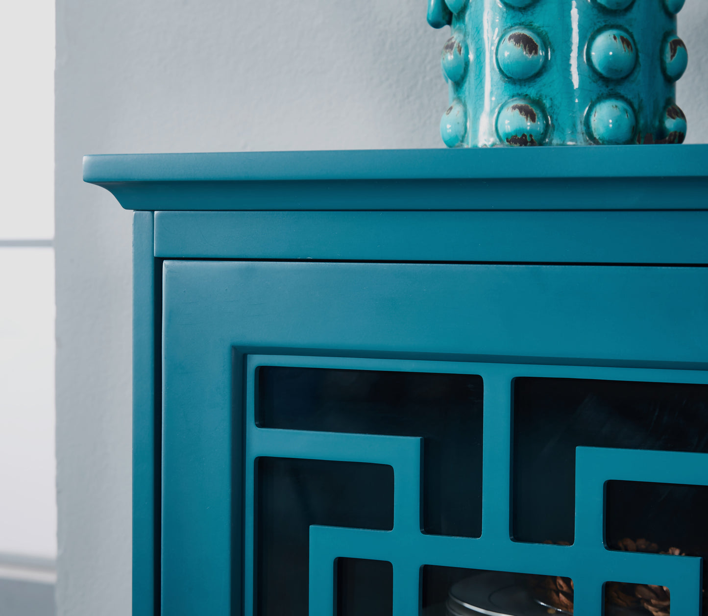 Elmcrest Traditional Velvet Sideboard Buffet Table