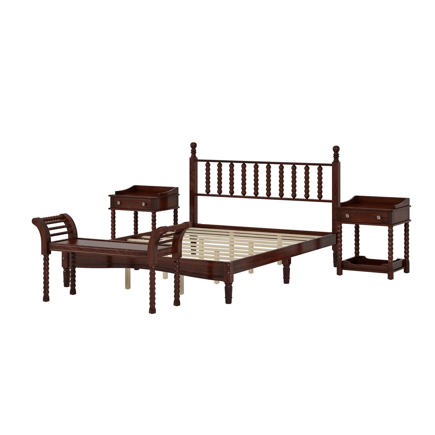 Mission Mid-Century Gourd Shaped Retro Bedroom Set