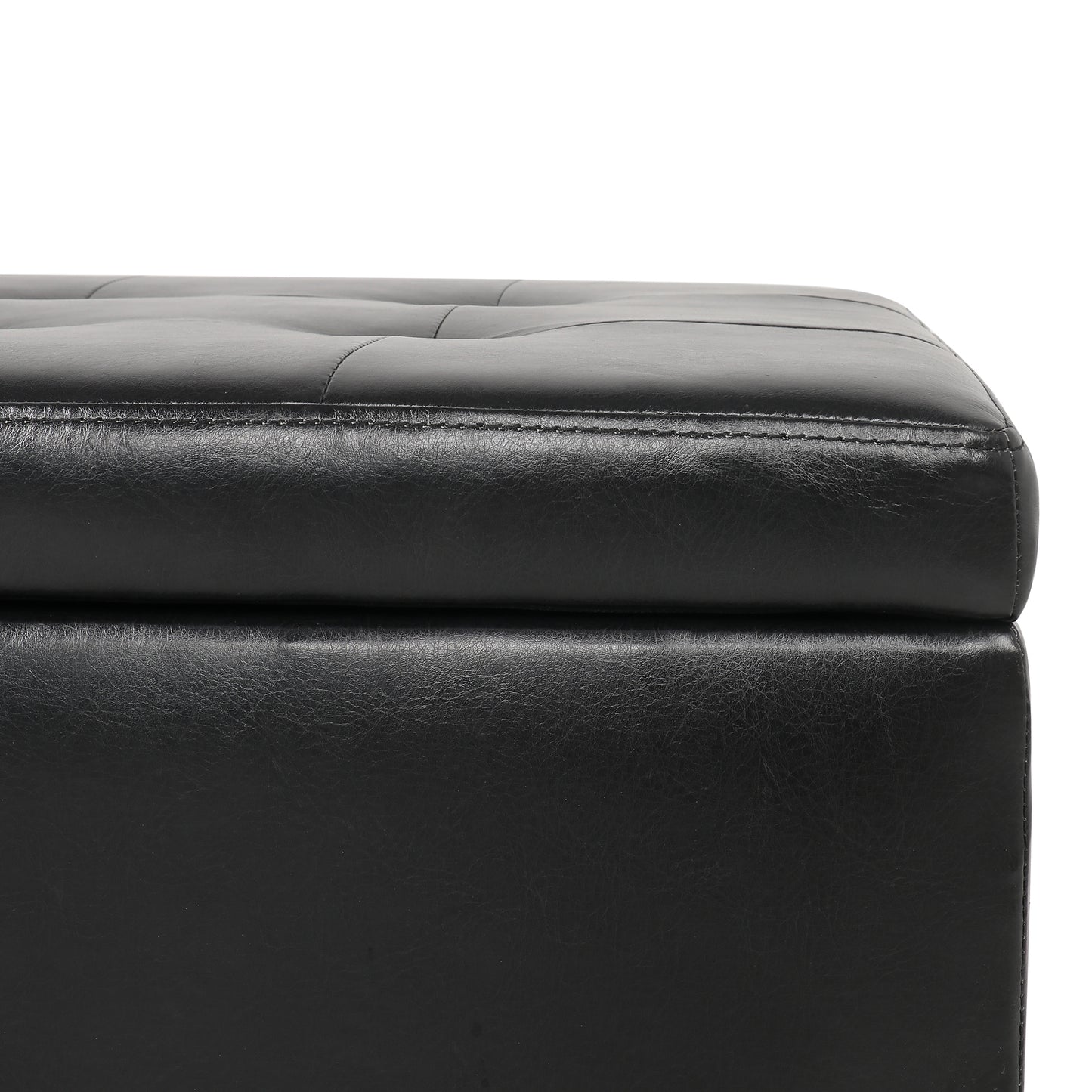 Justo Modern Faux Leather Ottoman