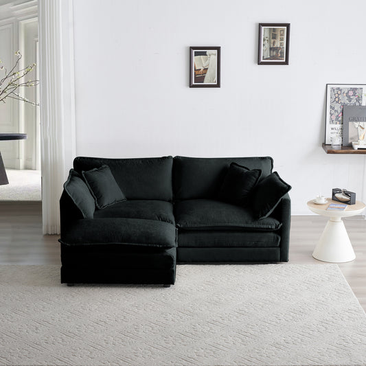 Luz Contemporary Chenille Sectional Sofa