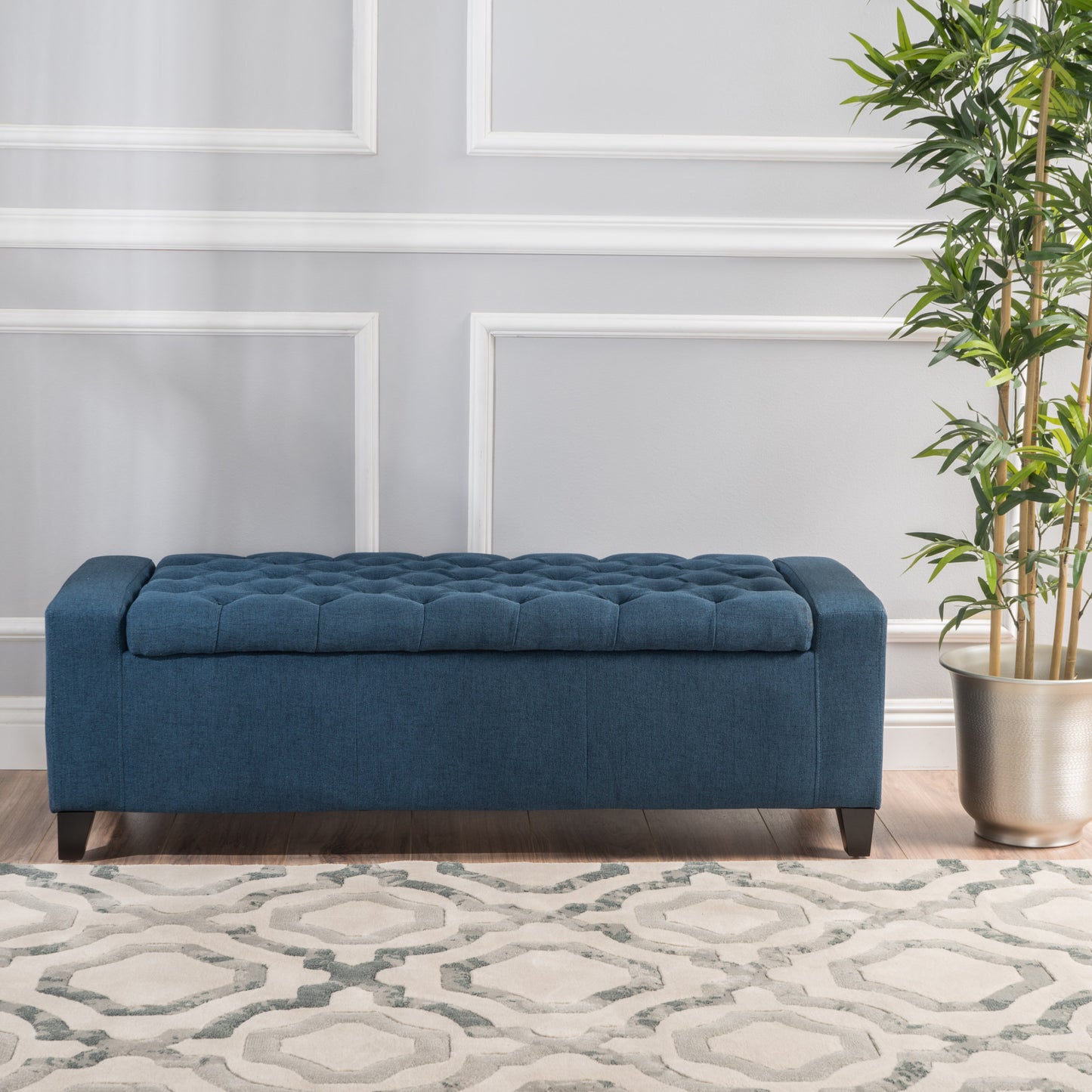 Napa Contemporary Velvet Classic Ottoman