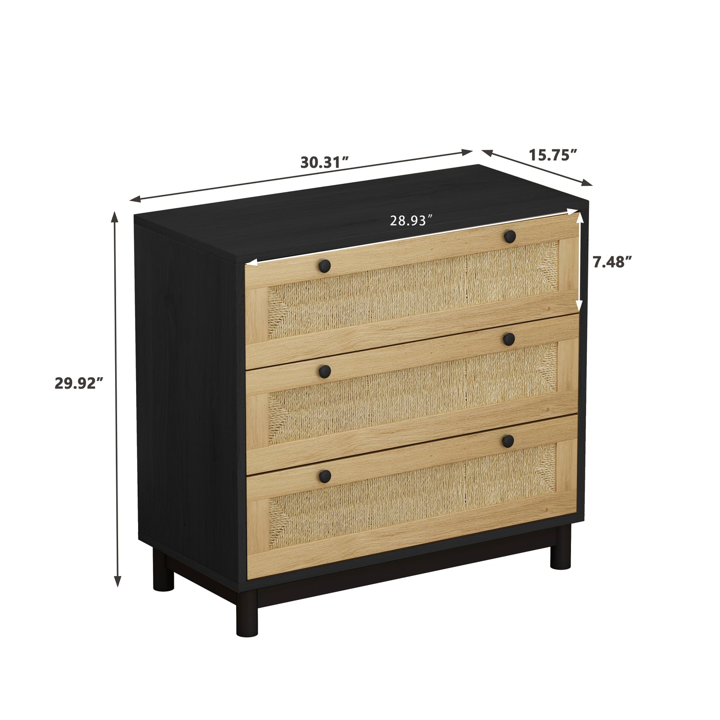 Lazzareschi Mid-Century Rope Woven Storage Cabinet