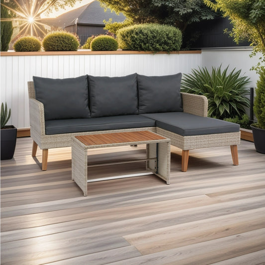Bartholomew Modern Rattan Outdoor Sofa
