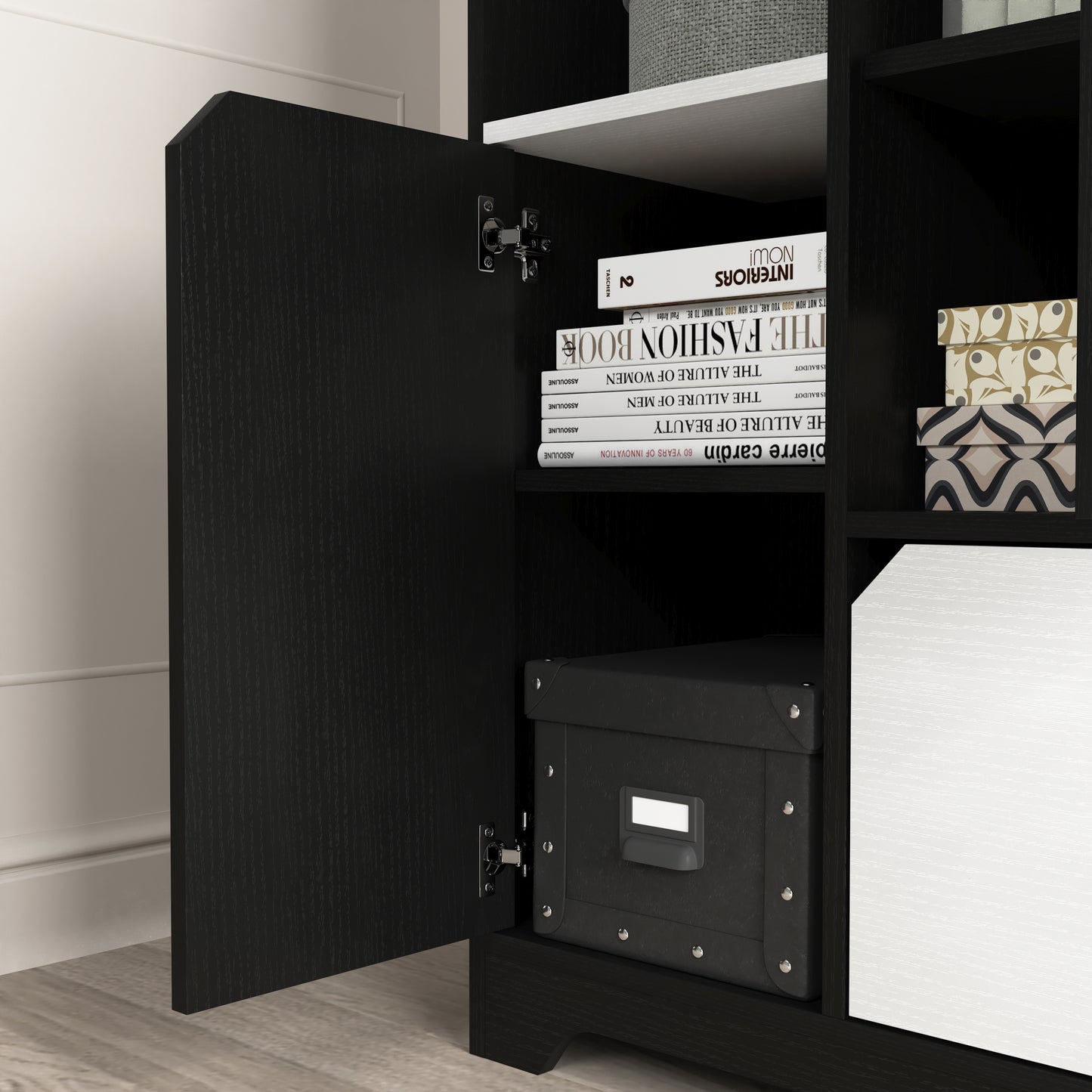 Eda Modern Open Bedroom Storage Cabinet