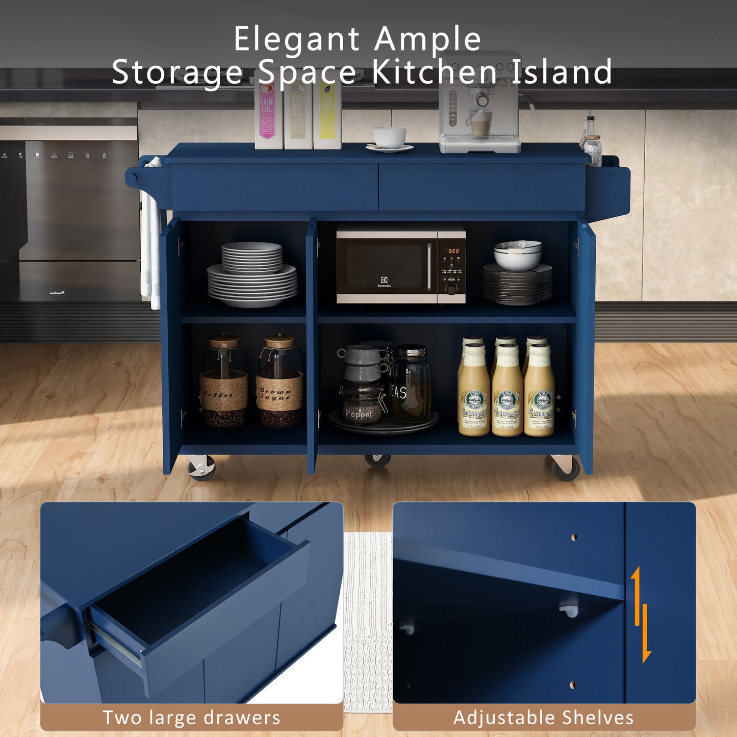 Eda Modern Classic Kitchen Island