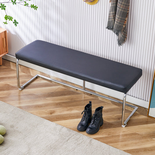 Marcel Industrial Black Shoe Bench
