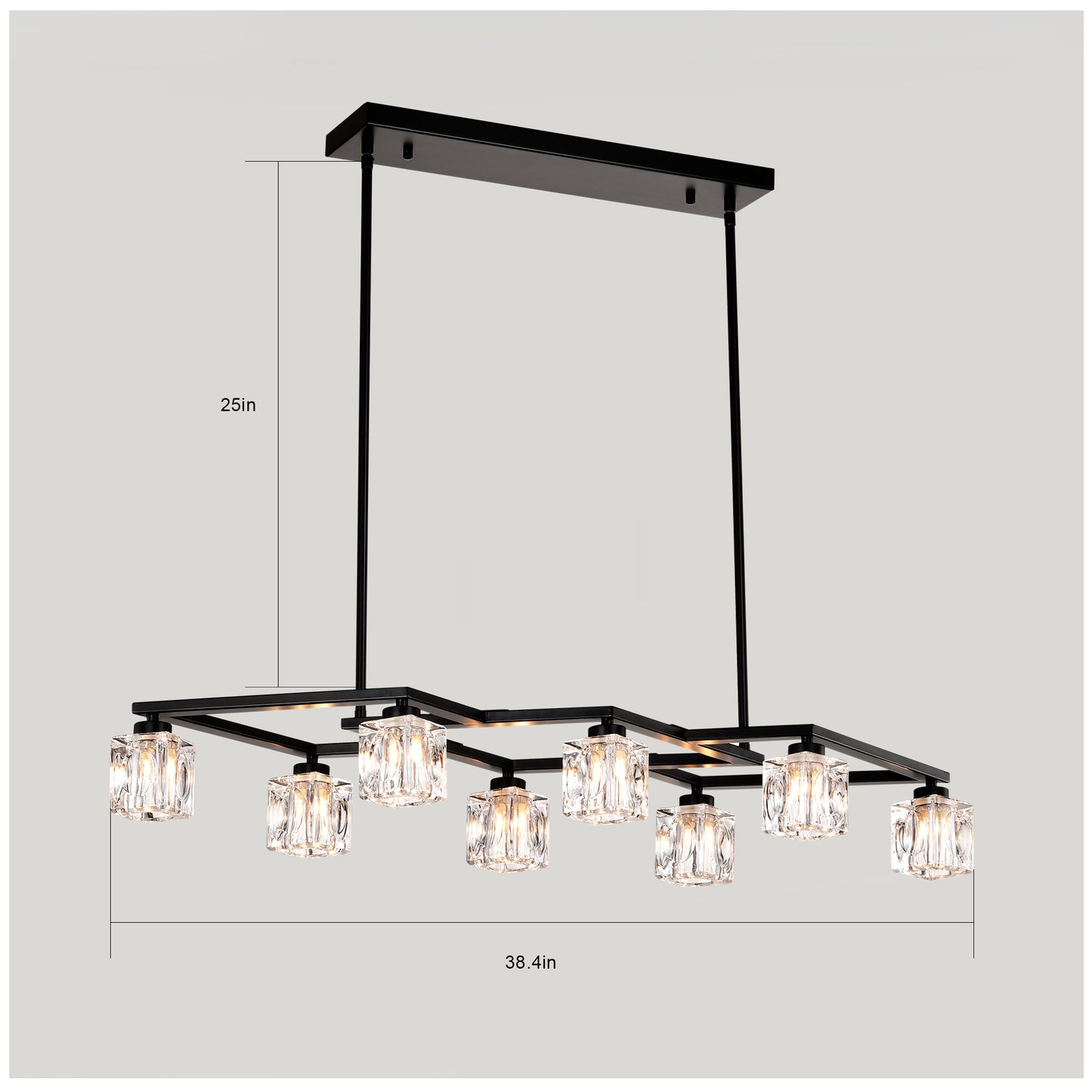 Marcel Industrial Crystal Chandelier
