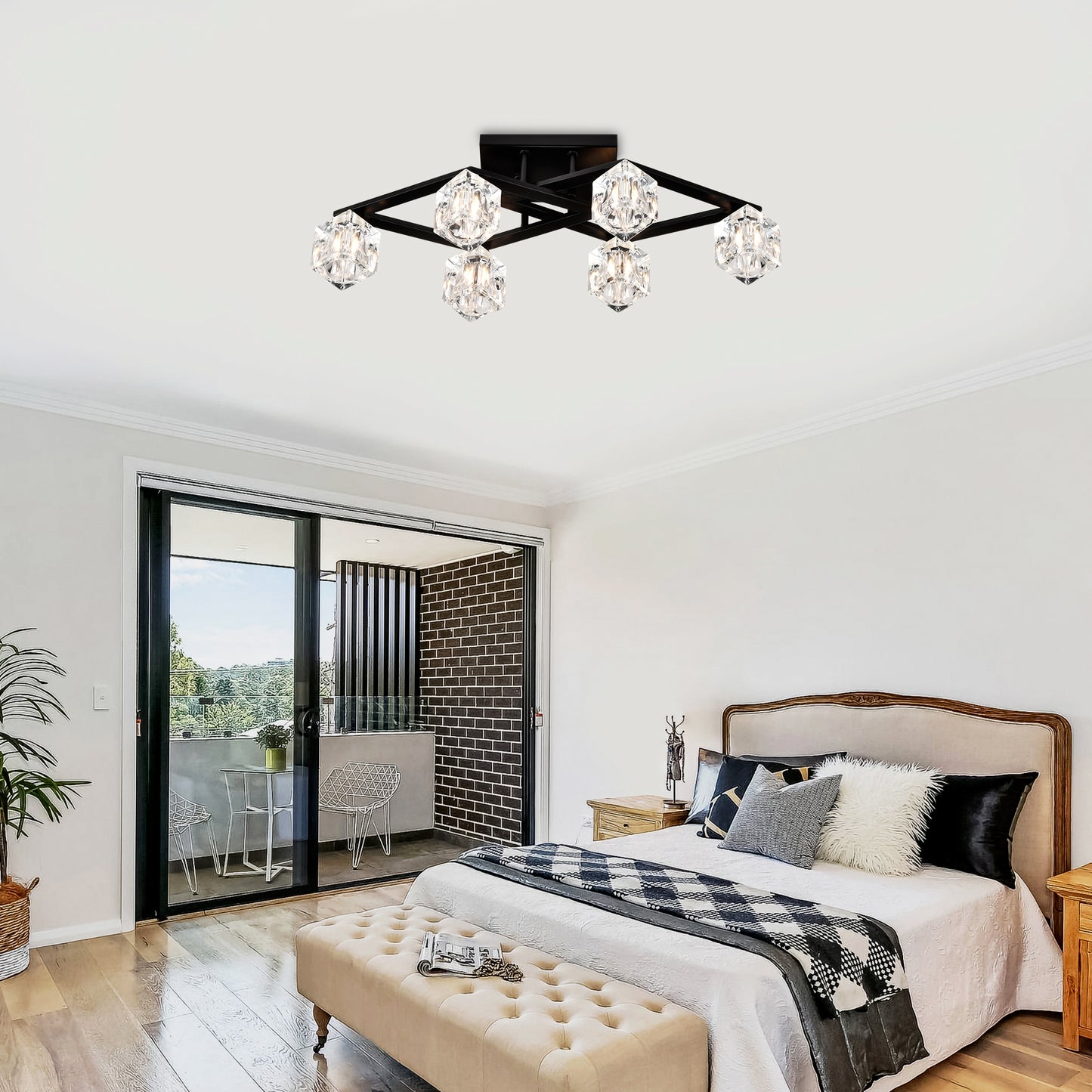 Lazzareschi Modern Light Crystal Ceiling