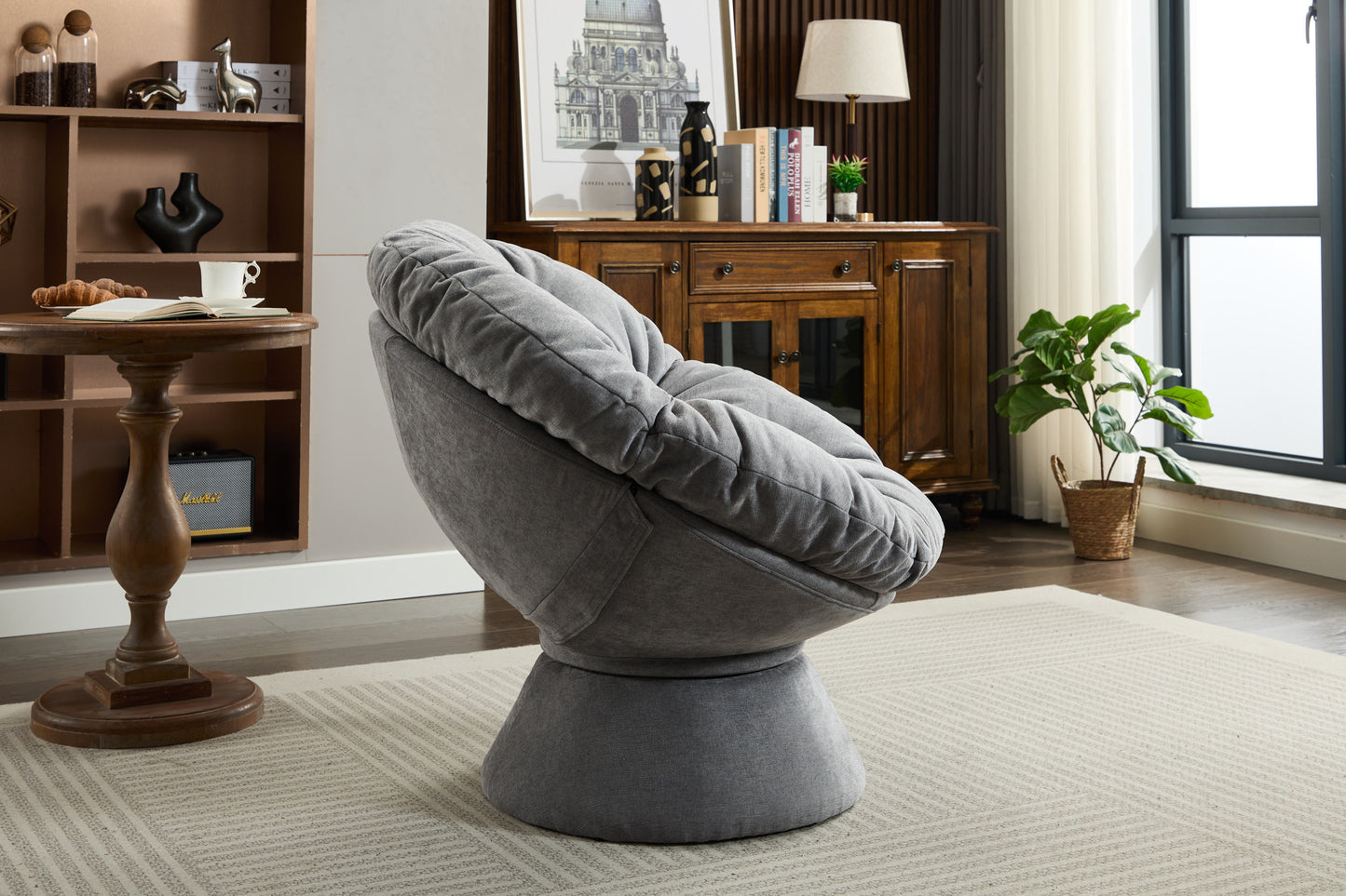 Oakridge Contemporary Velvet Swivel Accent Chair