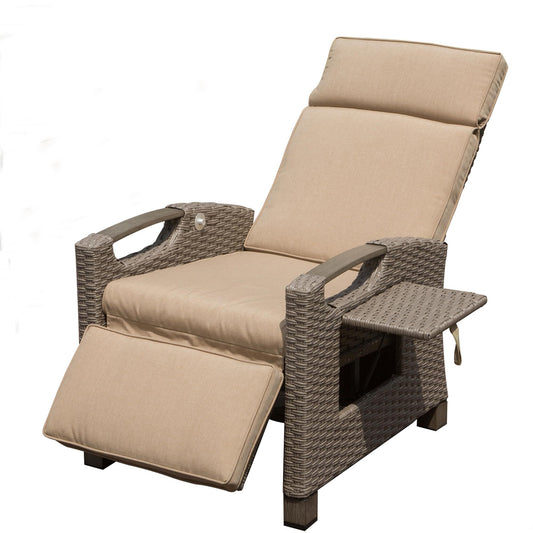 Lazzareschi Contemporary Wicker Recliner Chair
