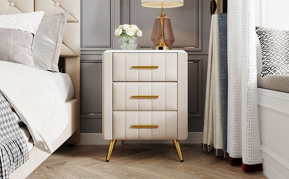 Kingsly Contemporary Elegant Wooden Drawer Nightstand