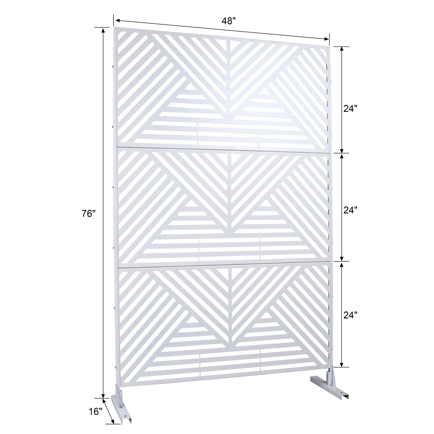Marcel Industrial Freestanding Metal Privacy Panel