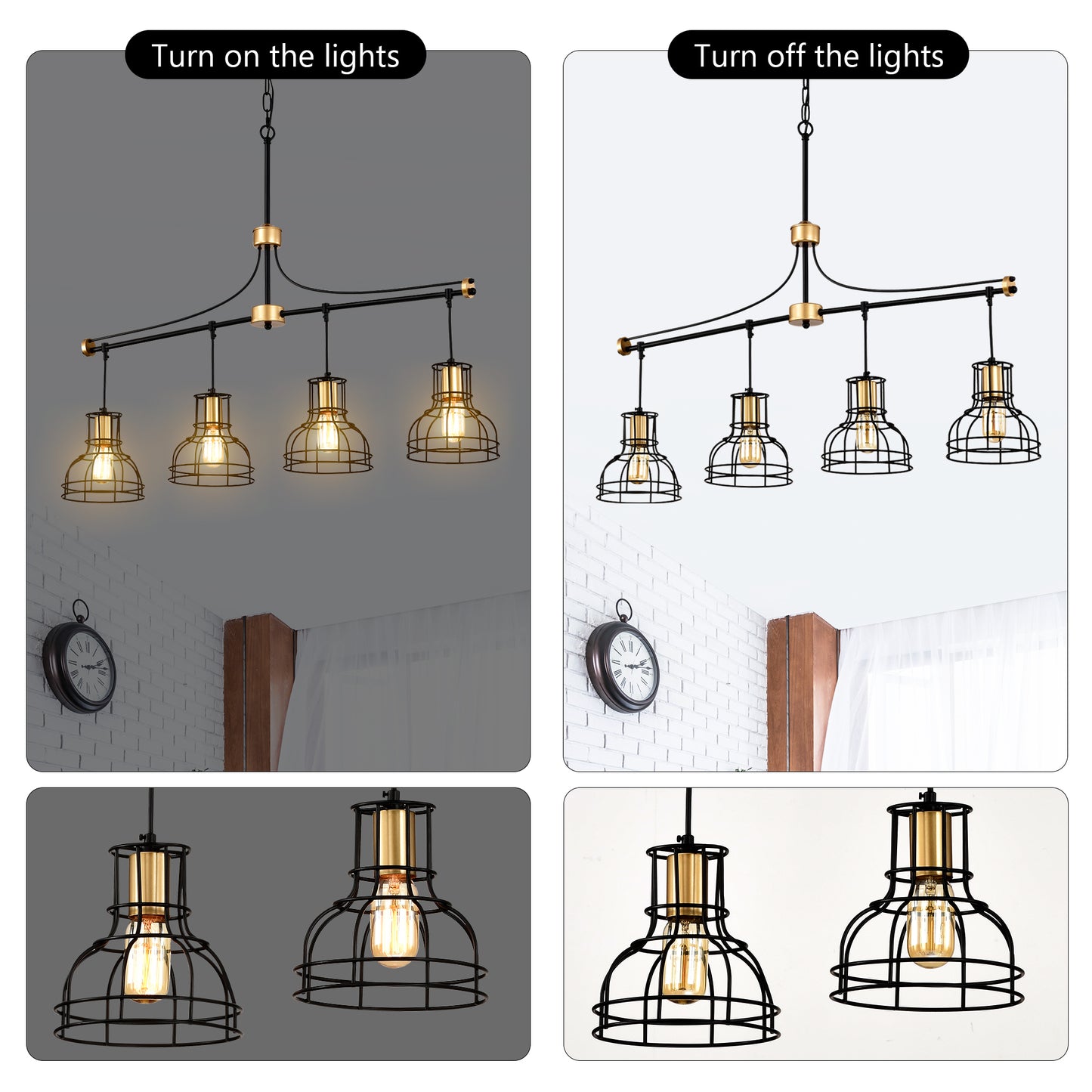 Jiron Industrial Farmhouse Linear Chandelier