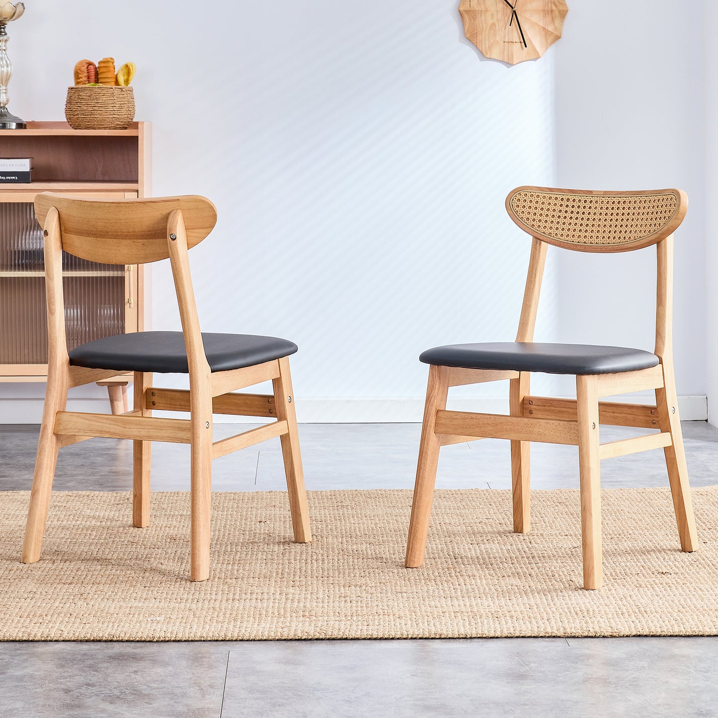 Eda Mid-Century Solid Wood Dining Chair