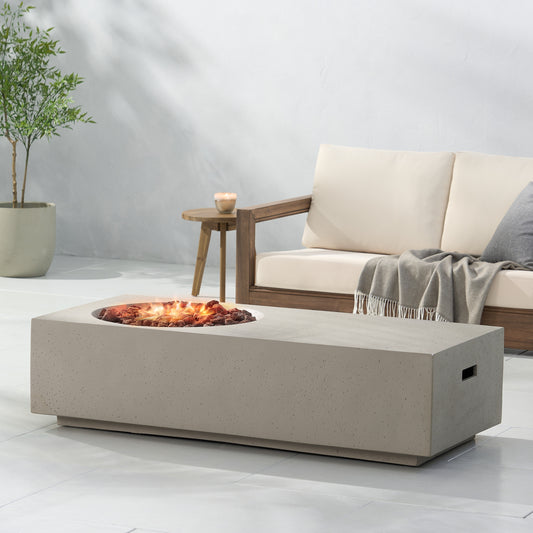 Cleo Industrial Rectangular MGO Fire Pit