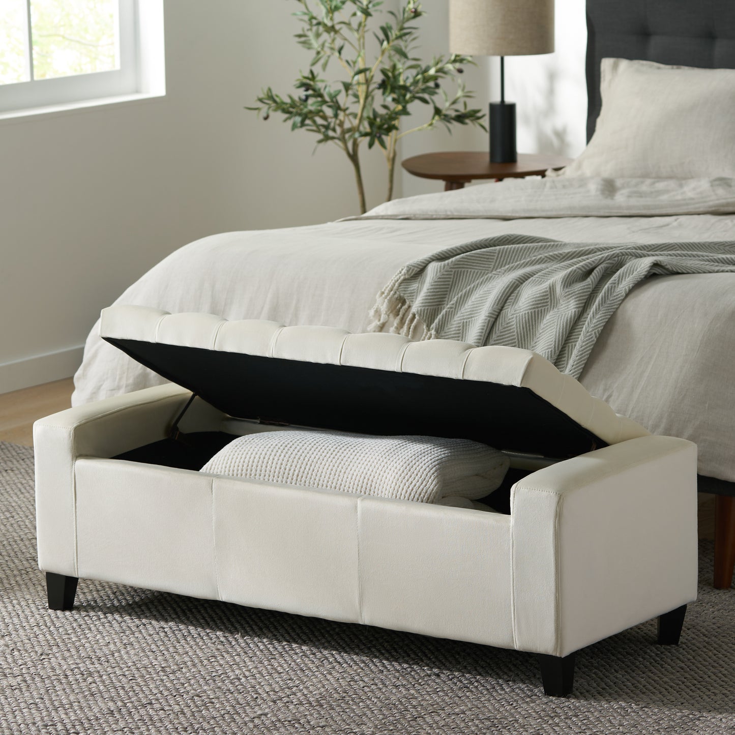 Healdsburg Contemporary Velvet Ottoman