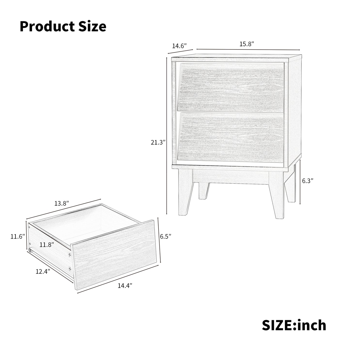 Oakridge Mid-Century Vintage Nightstand