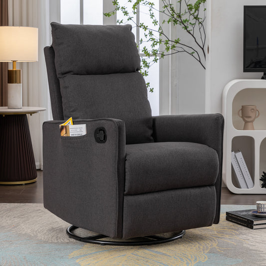 Amity Modern Cotton Linen Rocking Chair