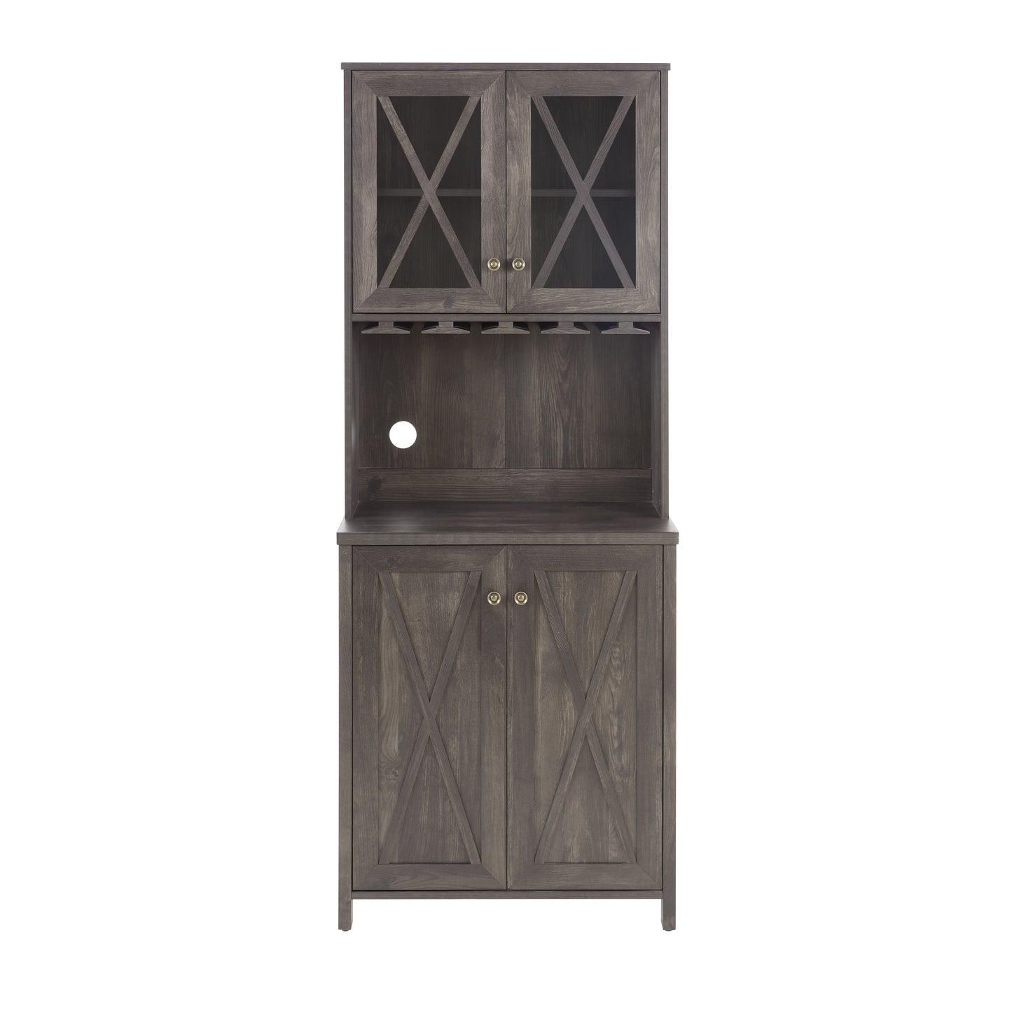 Somerset Craftsman Charcoal Bar Cabinet