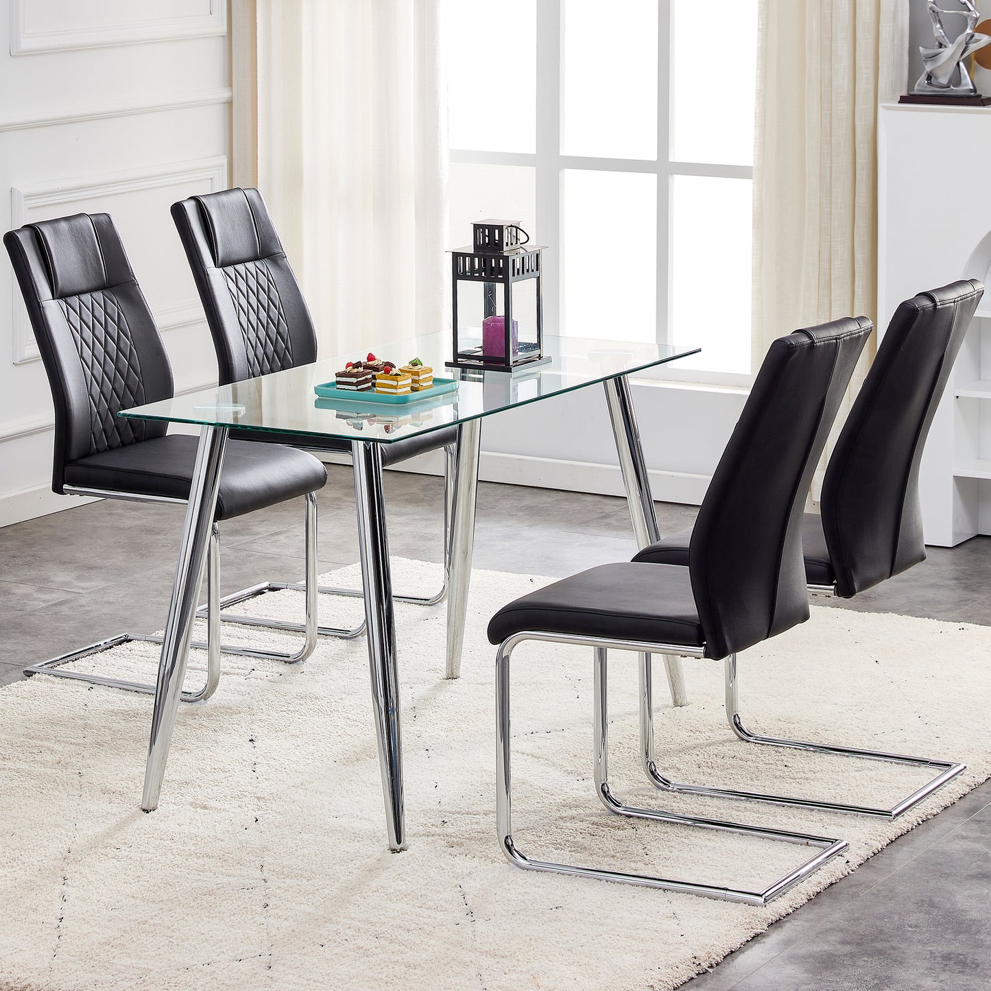 Eda Modern Faux Leather Chairs
