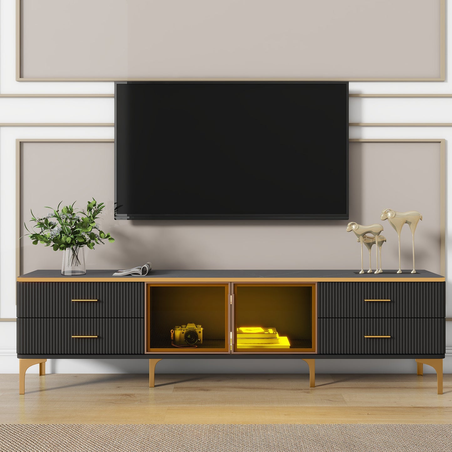 Oakridge Contemporary Marble Veined LED Stand
